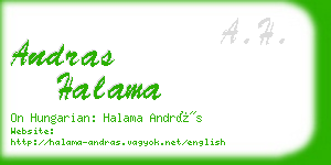 andras halama business card